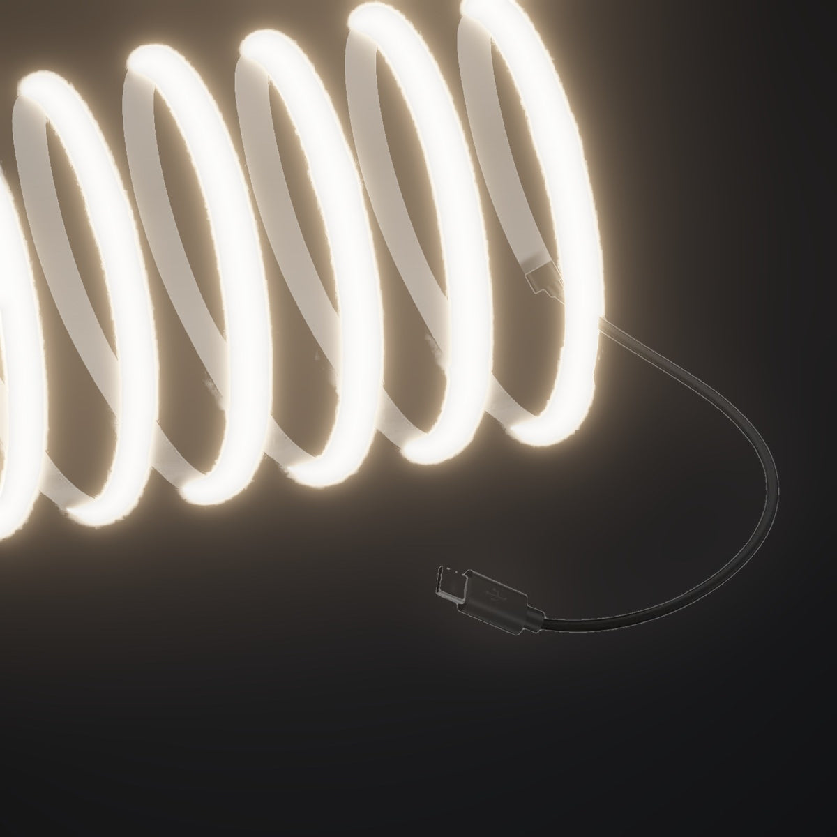 Linework COB strip in 4000K natural white, with USB-C plug